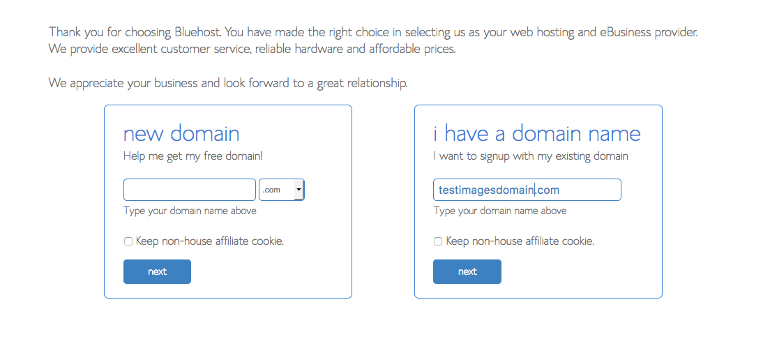 Add a domain with bluehost 