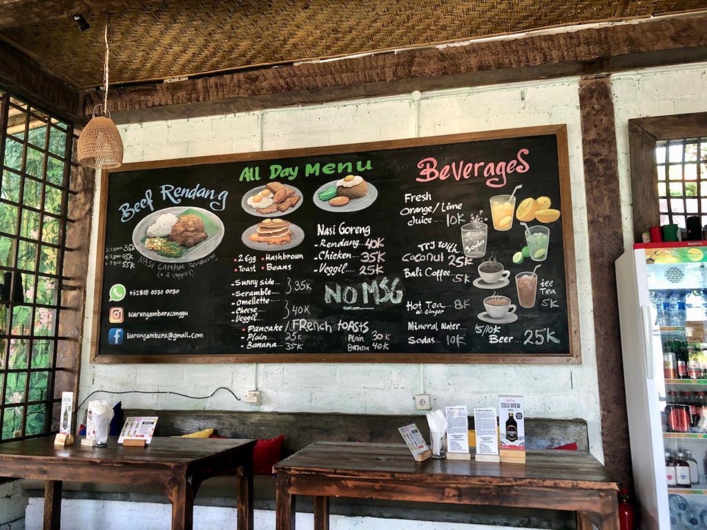 Breakfast Canggu | Cafe Canggu on a budget 