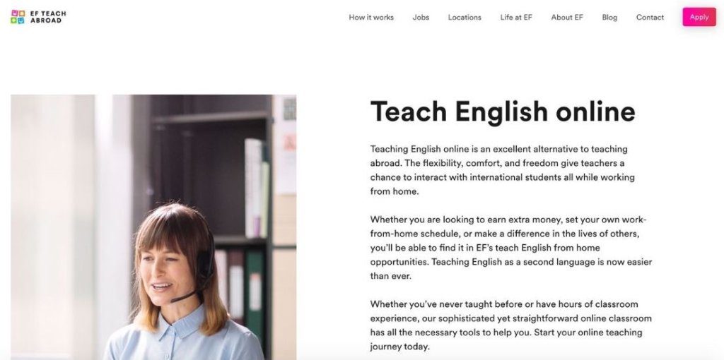 english first website