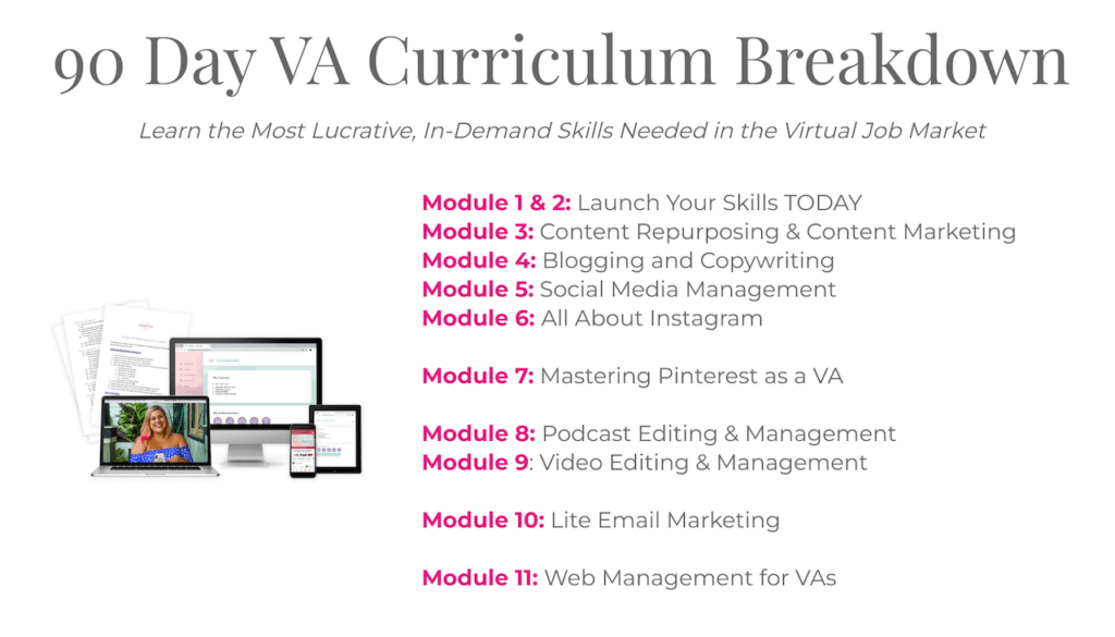 The curriculum of the 90 day va course