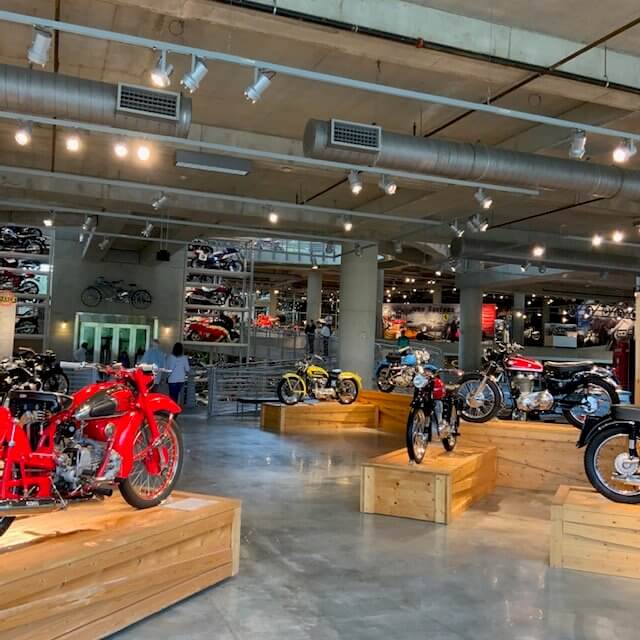 An impressive collection of vintage motorcycles.  Image Courtesy of the Barber Vintage Motorsports Museum
