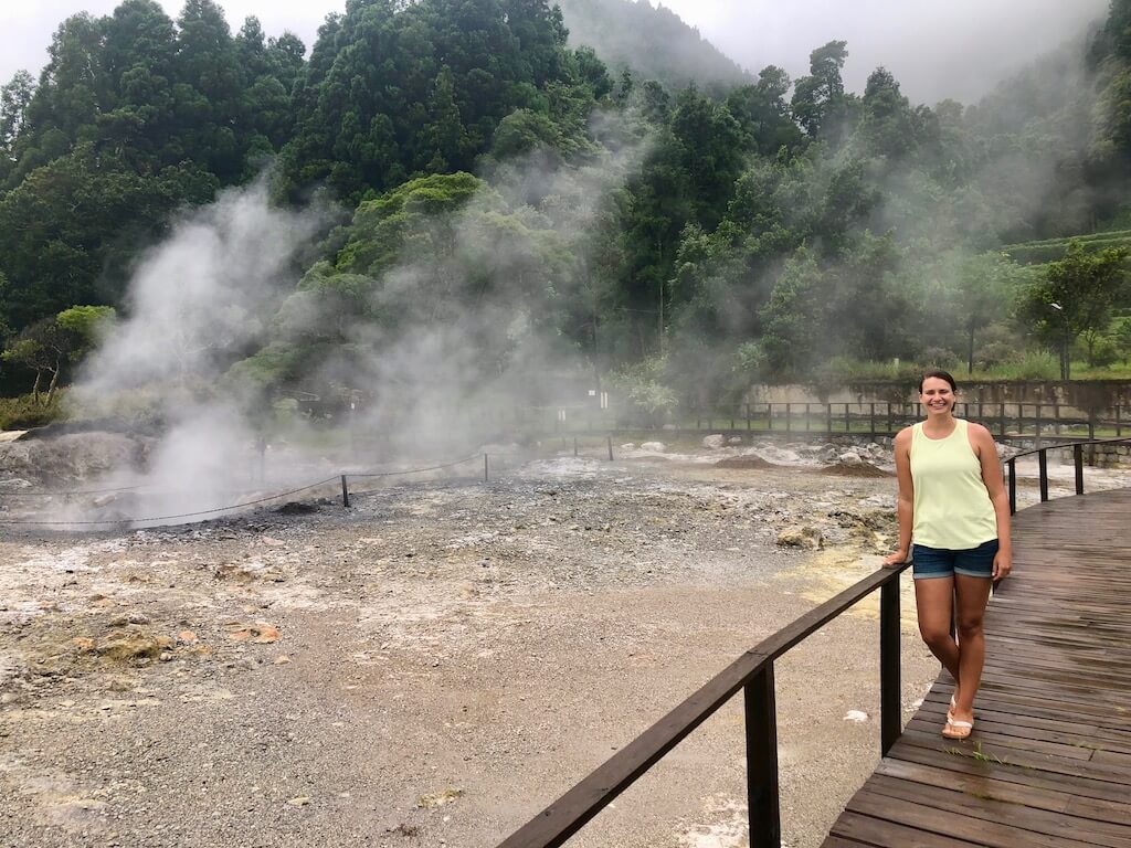 Hot springs in Furnas Azores 