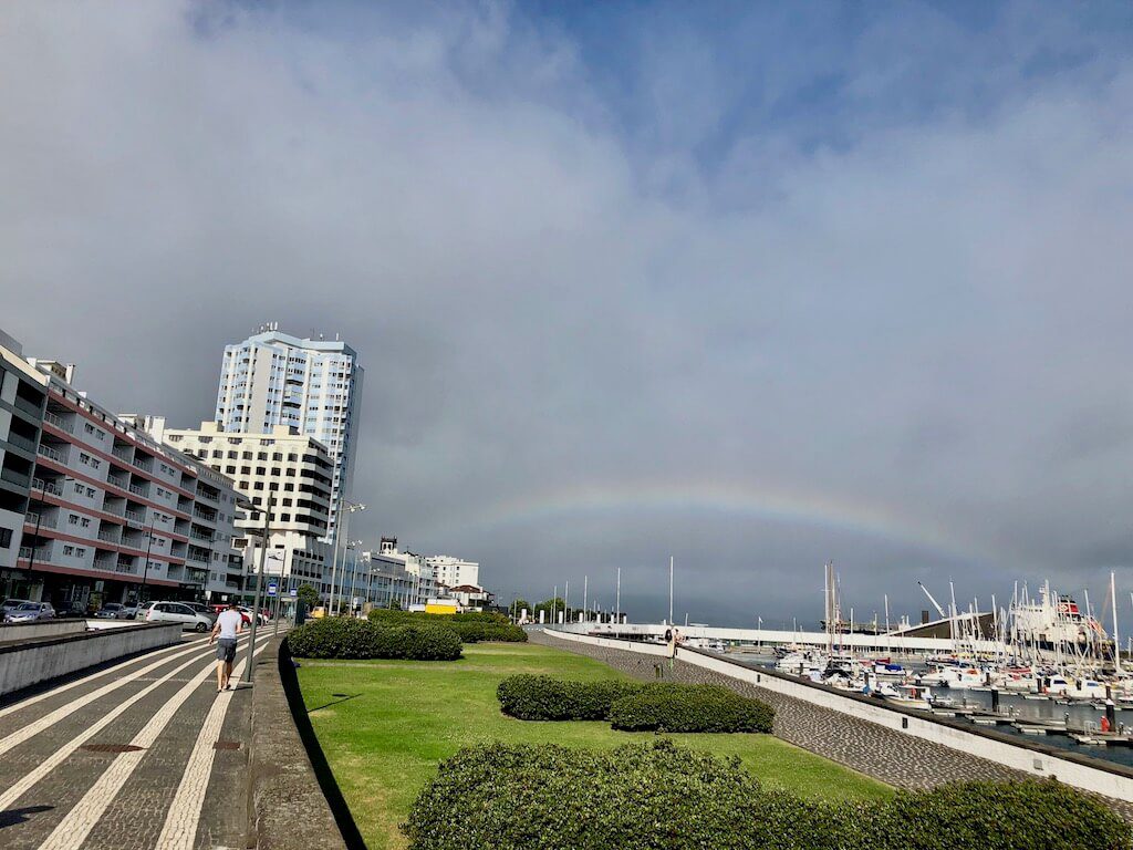 marina and harbor in ponta delgada azores