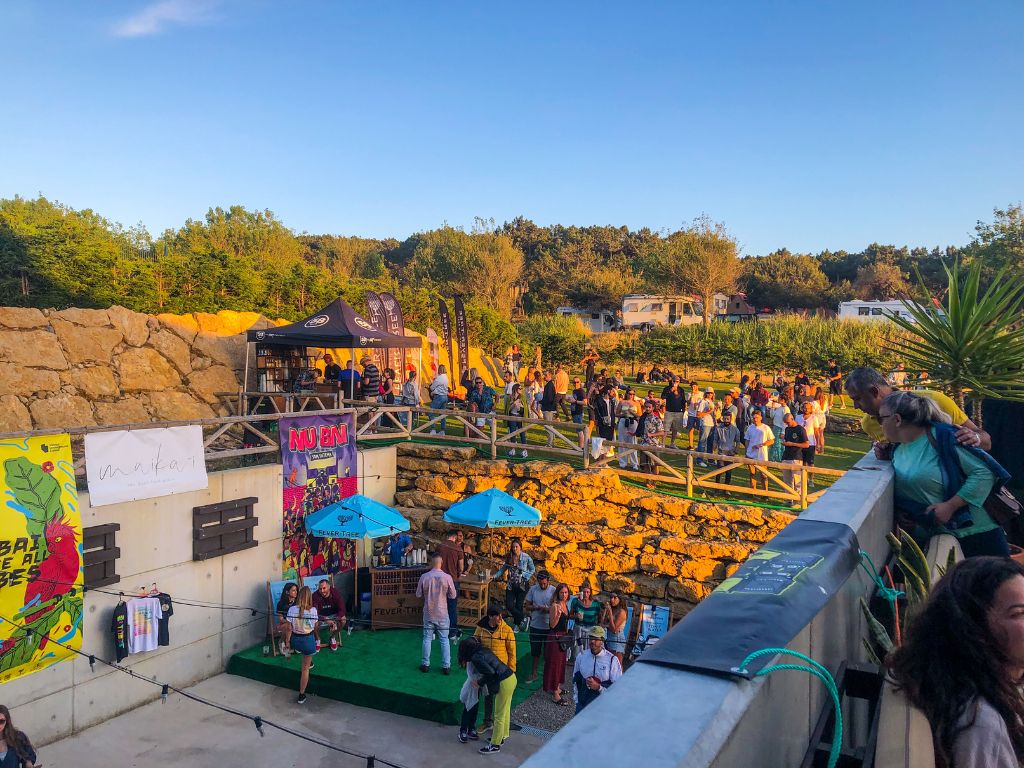 A group of people listening to music at 58 Surf