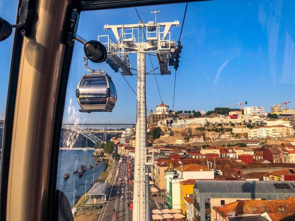 View of Vila Nova de Gaia from the Porto cable car