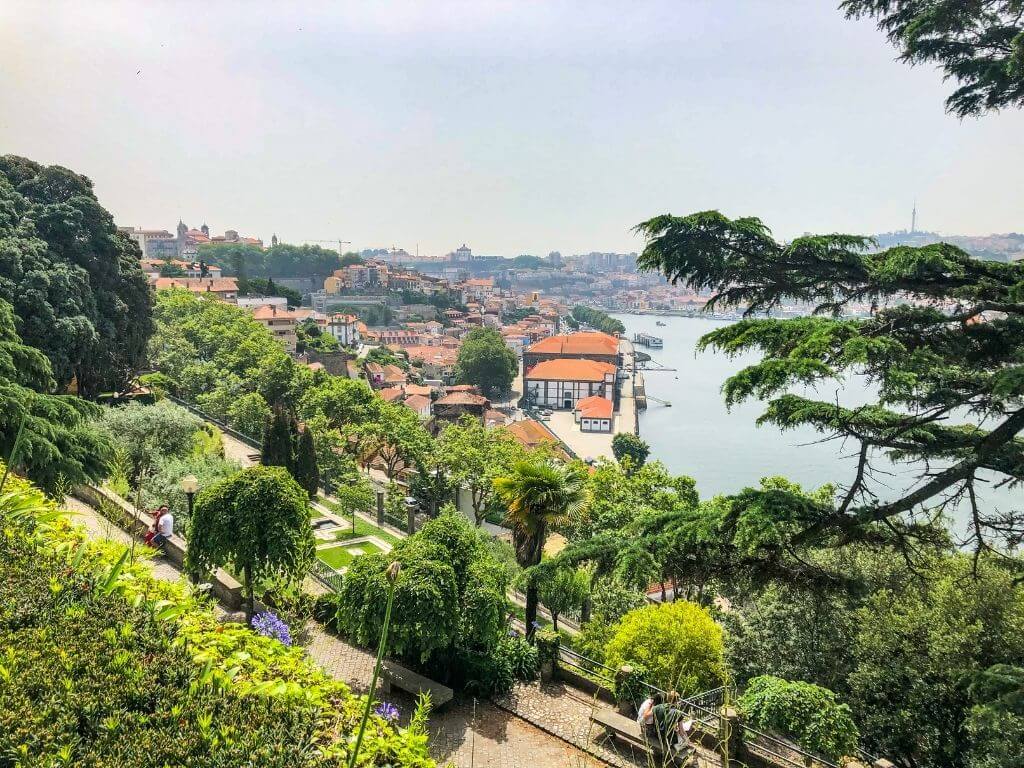 River view from Crystal Palace Park in Porto