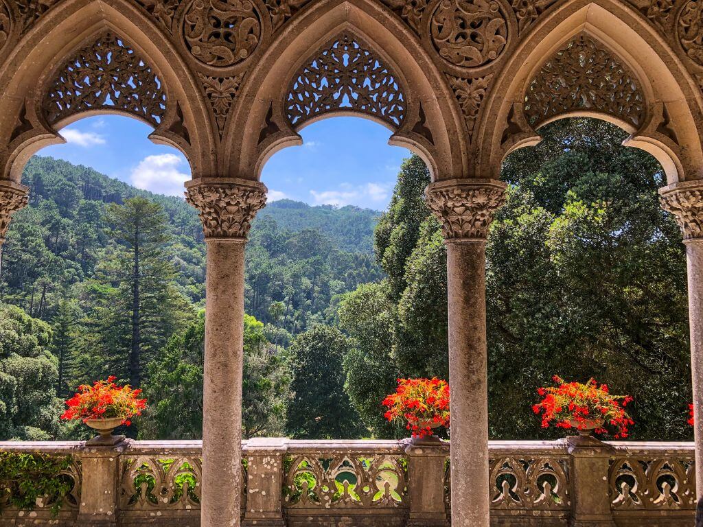Ornate arches at the Palace of Monserrate