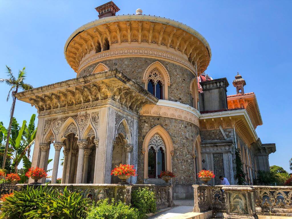 Close up view of the Palace of Monserrate