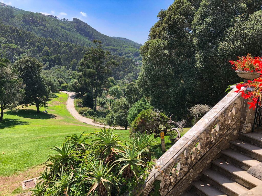 The lawn at the Palace of Monserrate
