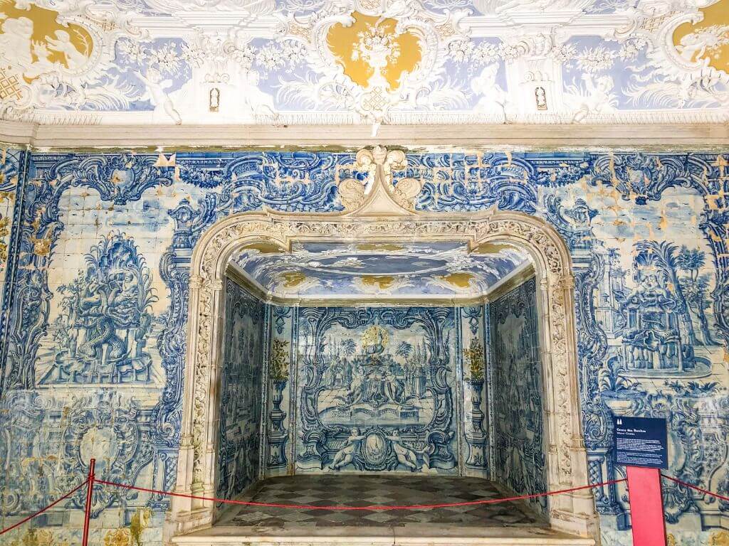 Blue tiles in the Sintra National Palace