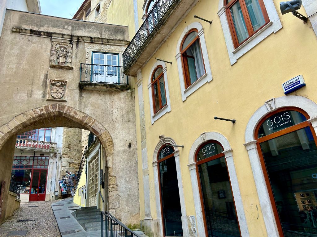 The old city wall in Coimbra